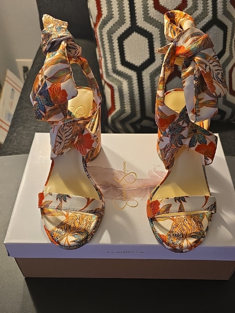 Women's Square Heeled Sandals